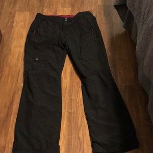 Eddie Bauer tall fleece-lined winter pants.